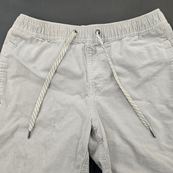 Vuori Corduroy Shorts Mens Medium Elastic Waist Drawstring Casual Grey *Read* - Picture 3 of 8